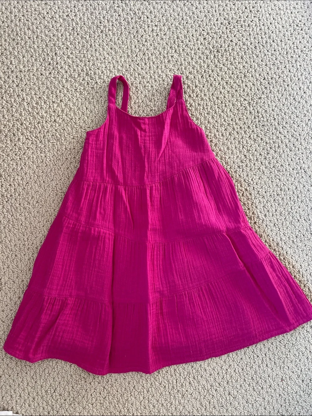 GAP Baby Toddler Dress in Bright Fuchsia